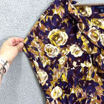 Lands' End floral midi dress 18 ruffle purple dainty abstract whimsical fairy Photo 3