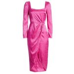 Saylor NWT  Britta Leopard Satin Jacquard Midi Dress – Size L Photo 1