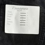 ZARA Corduroy Straight Leg High Rise Cropped Pants Trousers Raw Hem 31 Black Photo 7