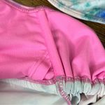 Decree  Size 3X Tie Dye Ruffle Hem Tie Front Bikini Padded Top w/Side Wir… Photo 6