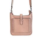 Rebecca Minkoff  Womens Leather Crossbody Pink Mini Feed Bag Whipstitch Purse Photo 2