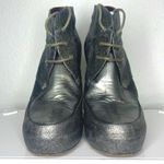 Chanel spiked high heeled lace up booties gun metal with spikes Photo 5