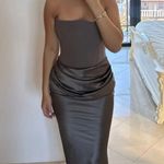 House Of CB  size L  A-C  ‘Persephone’ Smoke Strapless Corset Maxi Dress NWOT Photo 0