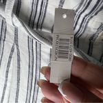 Madewell NWT Baltic Striped Paperbag High Rise Waist Linen Cotton Crop Pants Photo 9