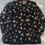Modcloth Accentuated Ease Black Floral Print Top Photo 2