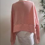 Pink Waffle Knit cropped Sweater Size L Photo 2