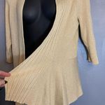 Investments Petites gold open front knit cardigan Photo 3
