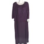 Alex Evenings  Deep Plum One Piece Gown Womens 16W NWT Formal Wedding Holidays Photo 2