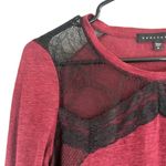 Sanctuary Maroon Lace Upper Applique Detail Long Sleeve Blouse Women Sz S Photo 4