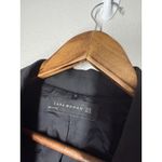 ZARA Woman Black Long Line Blazer Womens Sz XS Single Button Minimalist Preppy Photo 4
