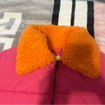 Urban Outfitters  Vibrant Pink Puffer with Bold Orange Collar Photo 2