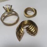 Lot Of 3 Costume Brooch Pins Gold Tone Photo 7