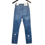 7 For All Mankind  Easy Slim Women's Painted Flower Medium Wash Jeans Size 24 NWT Photo 6