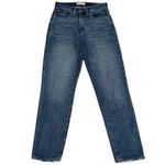 Madewell  The Mom Jean Medium Wash Raw Hem Comfort Capsule Quality T25 Photo 3