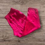 ZARA Pink Magenta Elastic Waist Satin Split Hem Trousers Pants XXL hot pink Photo 2