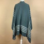 BB Dakota & Fab Fit Fun Reversible Striped Poncho Cardigan Grey One Size Photo 2