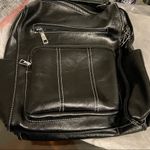 BLACK FAUX LEATHER BACKPACK STYLE BAG Photo 3