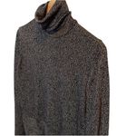 ZARA  Women Small Knit Turtleneck Brown,‎ Black & Gold Metallic Knit Sweater Photo 6