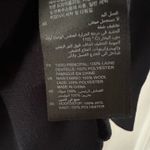 Sandro  Navy Blue Mock Neck Button Lattice Trim Sweater Wool Knit Top 2 Medium Photo 6