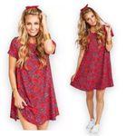 Show Me Your Mumu  Nicks Babydoll Mini Dress Red Paisley Size Medium Photo 1