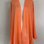 Dharma Trading Co Orange Open Front Giraffe Cardigan, Size S/M Size M Photo 0
