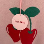 Pink Rose pink Crewneck Sweater size M cherry design NWT Photo 2