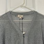 Elan  Silver Sheer Knitted Zip Up Cardigan(Size Small) Photo 7