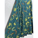 Vintage CHAUS Belts & Medallions Pleated Midi Skirt Green Size S 4 Old Money Photo 4
