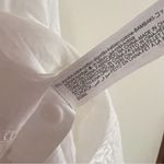 ZARA  White Asymmetric Hem Blouse Button Front Cotton Pleated Front Size XS Photo 9