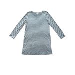 TOAD&CO Windmere II Dress Women's Medium Navy White Stripe Long Sleeve Pockets Blue Photo 1