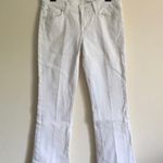 7 For All Mankind White Mid Rise Wide Leg Bootcut Jeans Photo 2