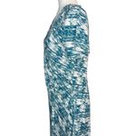 Soft Surroundings NWOT $130 Teal Joanna Surplice Maxi Wrap Dress Size M Photo 6