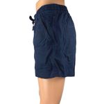 J.Crew Women's Navy Blue Linen Drawstring High Rise Mini Casual Shorts Size XS Photo 1