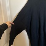 Eskandar Merino Wool Oversized Sweater Knit Midi Dress Sz XL Black High Neck Photo 3