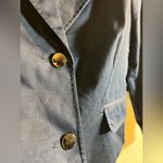 Navy Women's Blazer by Isabella, denim type blazer, unique laced up detail, crop Blue Size 8 Photo 3