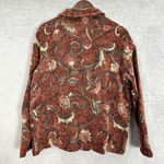 Susan Graver  Button Up Shirt Size XL Brown Tapestry Boho Artsy Earthy Whimsigoth Photo 2