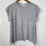 LNA  Gray Speckled Shark Bite Hem Short Sleeve Tee Size Xsmall Photo 0