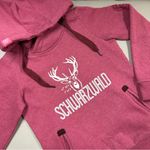Schwarzwald Hoodie PInk Deer Logo Pockets Sweater Sweatshirt Pullover Size Small Photo 1
