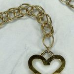 Gold Tone Abstract Heart Chain Link Belt Photo 8