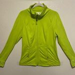 Tangerine  Neon Green Mock Neck Full Zip Jacket Photo 0