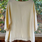 Bryn Walker Women's Yellow 100% Linen Oversized Top Size L Photo 0