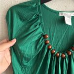 Design History Emerald Top with Wooden Beads S Photo 3