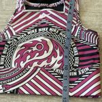 Nike Rare!!  Swoosh High Neck Support Sports Bra‎ Pink Black Small Dri-Fit Photo 8