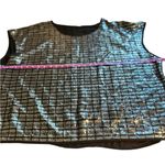 Calvin Klein Women's 3XL Black & Silver Sequin Party Blouse Photo 8