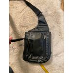 Travelon  Leather Anti Theft Sling Bag‎ Black Purse Expandable Crossbody Photo 7