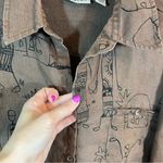 Chico's Chico’s Design Women’s Brown 100% Linen Button Down Shirt Large Lagenlook Photo 9