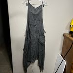 Isona Linen Designs Gray Gauze Pinafore Apron Lagenlook Asymmetrical Smock Dress Size undefined Photo 2