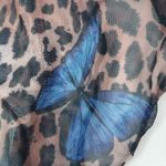 Beautiful XL Butterfly Spotted Animal Print Mesh Bodysuit Lingerie Blue Photo 1