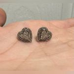 Kay Jewelers Diamond Heart Earrings 1/10 ct tw Sterling Silver 925 Photo 3