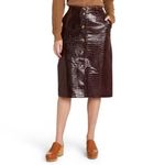 Rachel Comey For Target Skirt 2 Faux Leather Textured Brown Pencil Skirt NWT Photo 4